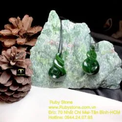 Mặt dây chuyền ngọc bích Maori kiểu double twist, kích thuớc 40mm - Ảnh 3