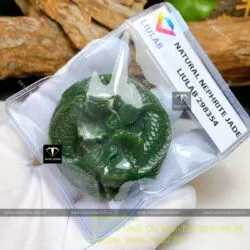 Mặt dây chuyền Song ngư ngọc bích, kích thuớc 50mm