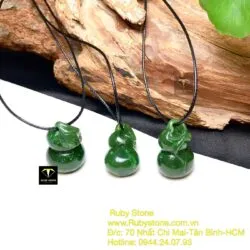 Mặt dây chuyền Hồ lô ngọc bích Canada, kích thước 25mm - Hình ảnh 3