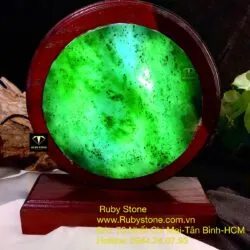 Đèn bàn Ngọc bích tròn, kích thước 20x17x6cm - Hình ảnh 7