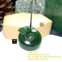 Mặt dây chuyền ngọc bích Maori Koru mix, kích thước 39mm - Ảnh 5