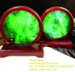 Đèn bàn Ngọc bích tròn, kích thước 20x17x6cm - Hình ảnh 4