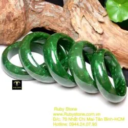 Vòng bản liền ngọc bích Canada xanh lý, bản 20mm - Ảnh 7