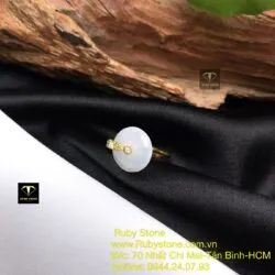 Nhẫn đồng điếu Băng ngọc, vàng 18k - Ảnh 5