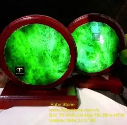 Đèn bàn Ngọc bích tròn, kích thước 20x17x6cm - Hình ảnh 5