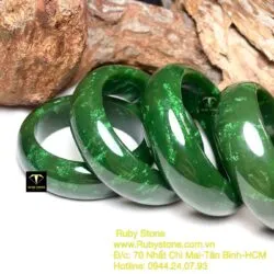 Vòng bản liền ngọc bích Canada xanh lý, bản 20mm - Ảnh 8