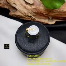 Nhẫn đồng điếu Băng ngọc, vàng 18k