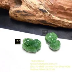 Tỳ hưu ngọc bích Canada xanh lá chạm trổ tinh xảo Tỳ hưu ngọc bích Canada xanh lá chạm trổ tinh xảo