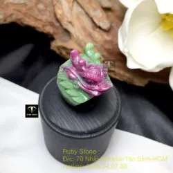 Nhẫn đầu rồng Ruby Nam Phi (Ruby zoisite) - Ảnh 4