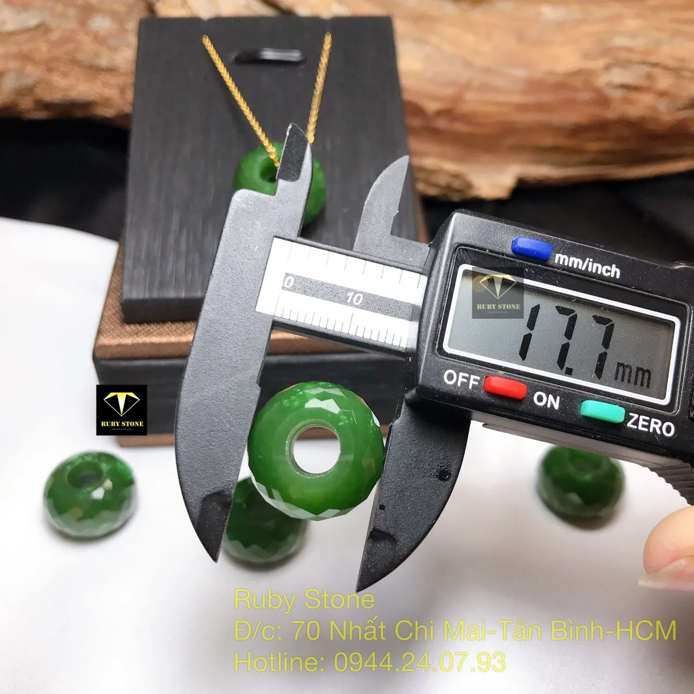 Charm ngọc bích mài giác xanh lá Charm ngọc bích mài giác xanh lá - Ảnh 7