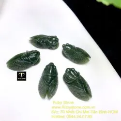 Ngọc thiền (ve sầu) ngọc bích Canada, KT 16mm - Hình ảnh 6