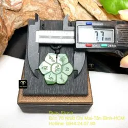 Mặt dây chuyền Lục Tự Đại Minh Chân Ngôn liên hoa, mặt sau khắc chữ “Om”, KT 30mm - Hình ảnh 10