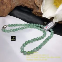 Chuỗi cổ ngọc cẩm thạch đậu lý 61 hạt