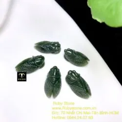 Ngọc thiền (ve sầu) ngọc bích Canada, KT 16mm - Hình ảnh 4