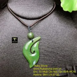 Mặt dây chuyền ngọc bích Maori, KT 38mm - Hình ảnh 3