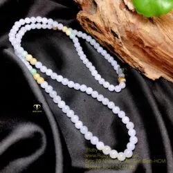 Vòng cổ Phúc-Lộc-Thọ ngọc Cẩm thạch 5,9 ly