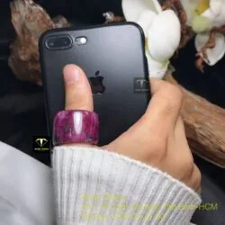Nhẫn càn long Ruby Nam Phi (Ruby zoisite)