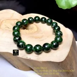 Vòng chuỗi Cẩm thạch sơn thuỷ xanh đen 10 ly - Ảnh 5