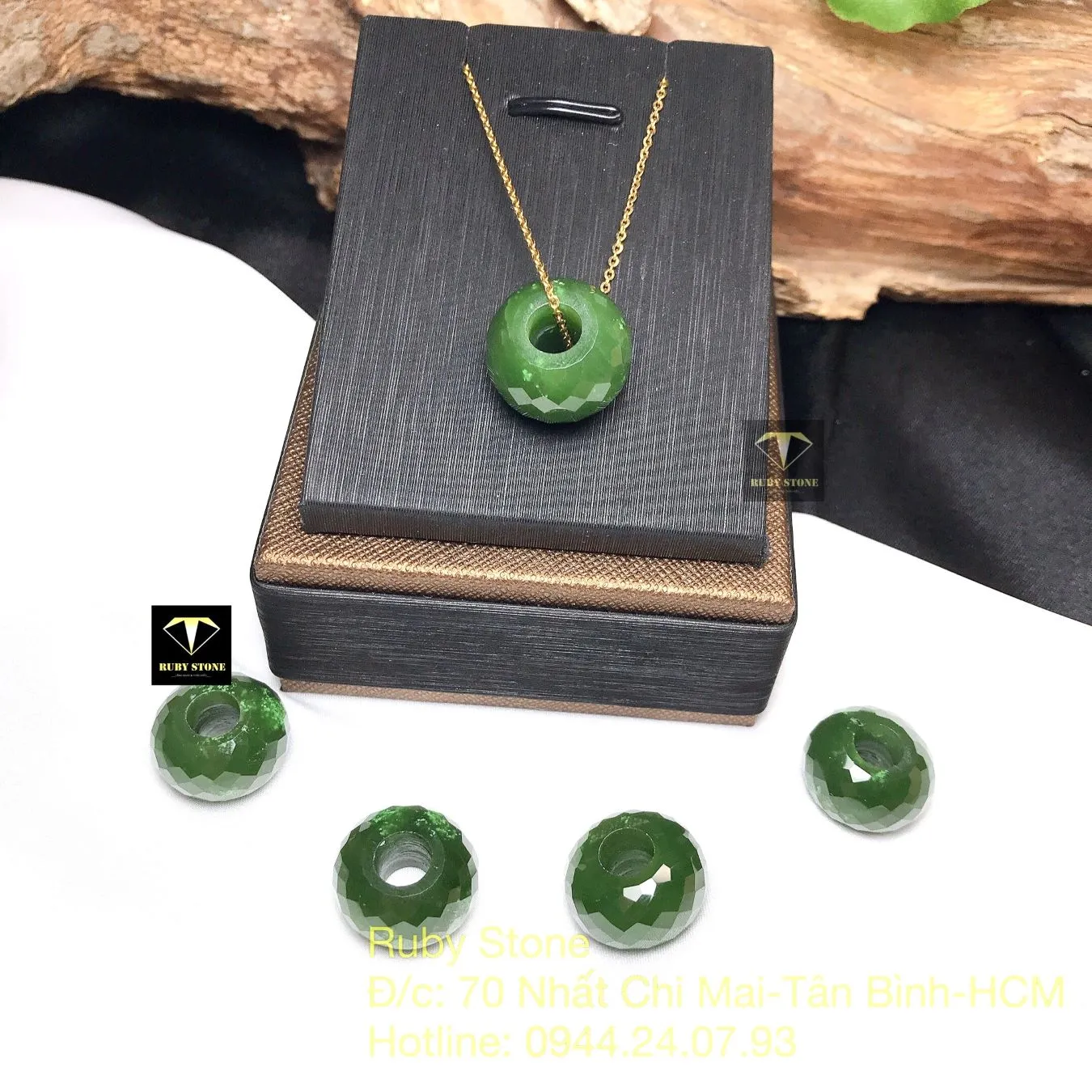 Charm ngọc bích mài giác xanh lá Charm ngọc bích mài giác xanh lá - Ảnh 9