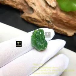 Tỳ hưu ngọc bích Canada xanh lá chạm trổ tinh xảo Tỳ hưu ngọc bích Canada xanh lá chạm trổ tinh xảo