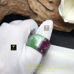 Nhẫn càn long Ruby Nam Phi (Ruby zoisite) - Ảnh 7