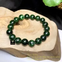 Vòng chuỗi Cẩm thạch sơn thuỷ xanh đen 10 ly - Ảnh 7