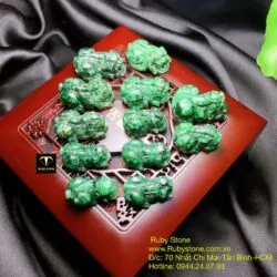 Tỳ hưu ngọc Cẩm thạch sơn thuỷ A - Hình ảnh 3