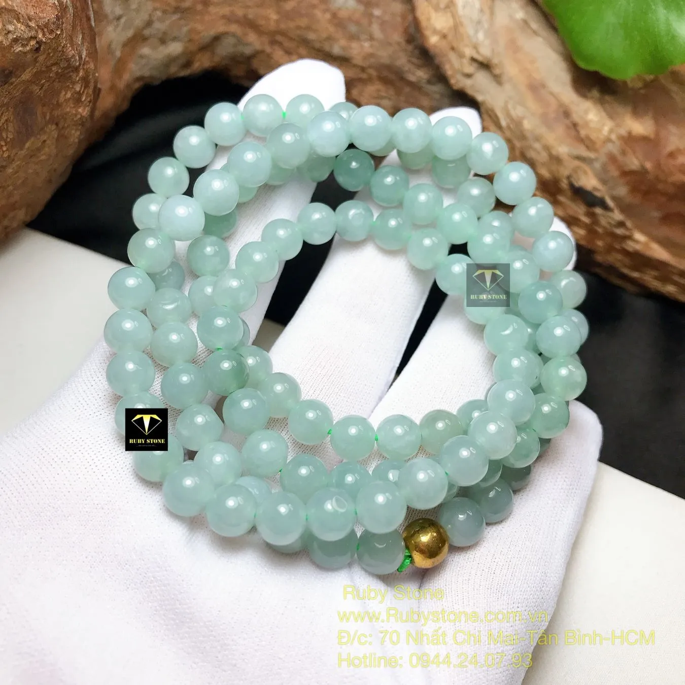 Chuỗi 108 hạt ngọc Cẩm thạch xanh lơ 6,9 ly Chuỗi 108 hạt ngọc Cẩm thạch xanh lơ 6,9 ly - Ảnh 2