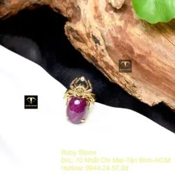 Nhẫn nhện Ruby Nam Phi, vàng 18k - Ảnh 7