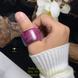 Nhẫn càn long Ruby Nam Phi (Ruby zoisite) - Ảnh 8