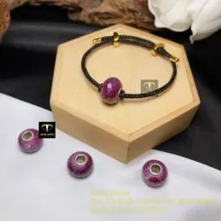 Vòng tay charm Ruby Nam Phi mài giác (facet) - Ảnh 2