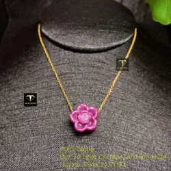 Mặt dây chuyền hoa sen Ruby Nam Phi - Ảnh 5