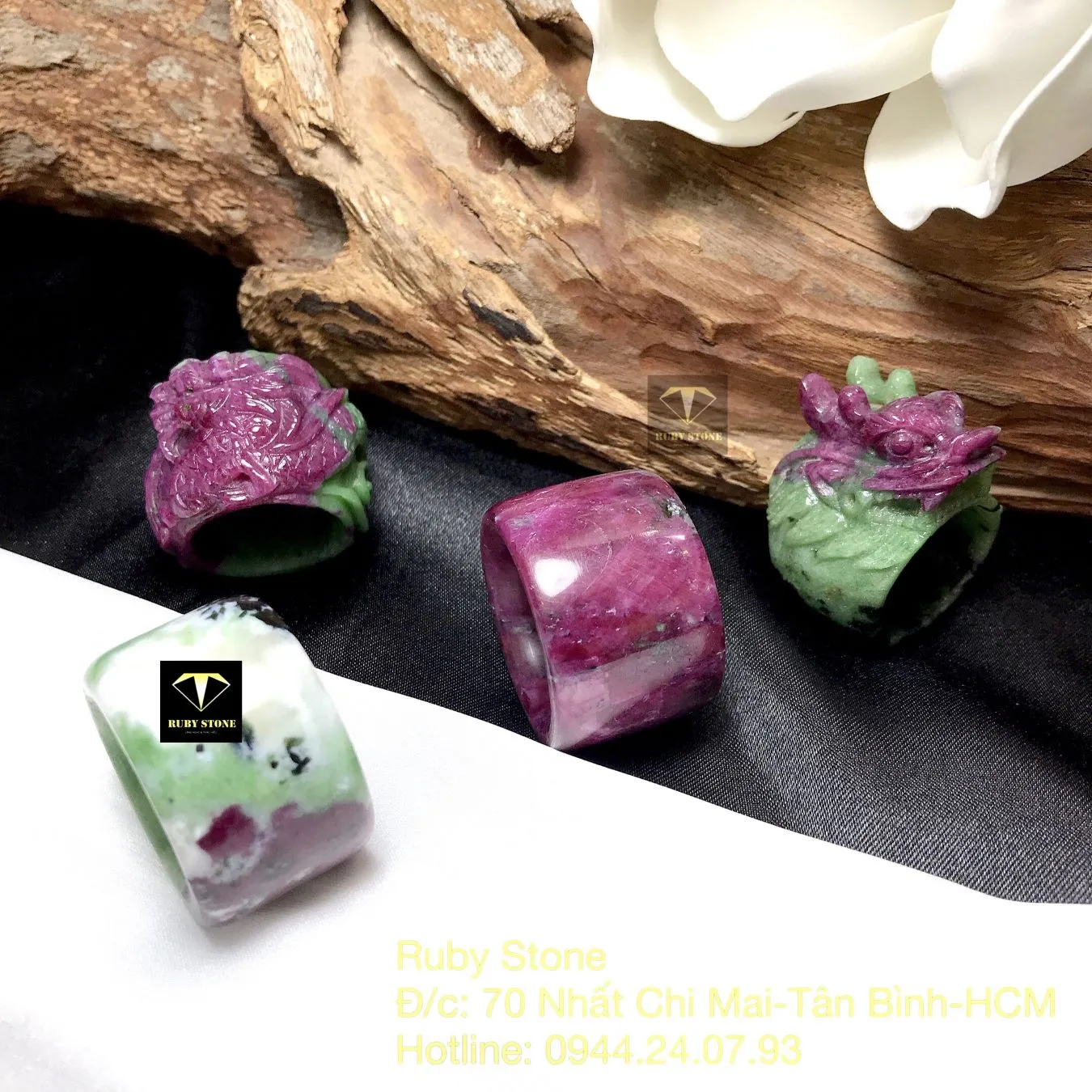 Nhẫn càn long Ruby Nam Phi (Ruby zoisite) Nhẫn càn long Ruby Nam Phi (Ruby zoisite)