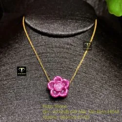 Mặt dây chuyền hoa sen Ruby Nam Phi