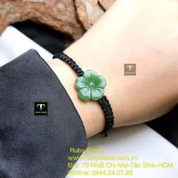 Vòng tết tay hoa mai ngọc bích xanh lá - Ảnh 2