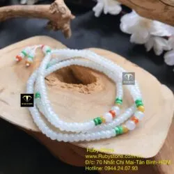 Chuỗi phỉ thuý băng ngọc bánh xe 5 ly