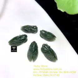 Ngọc thiền (ve sầu) ngọc bích Canada, KT 16mm - Hình ảnh 3