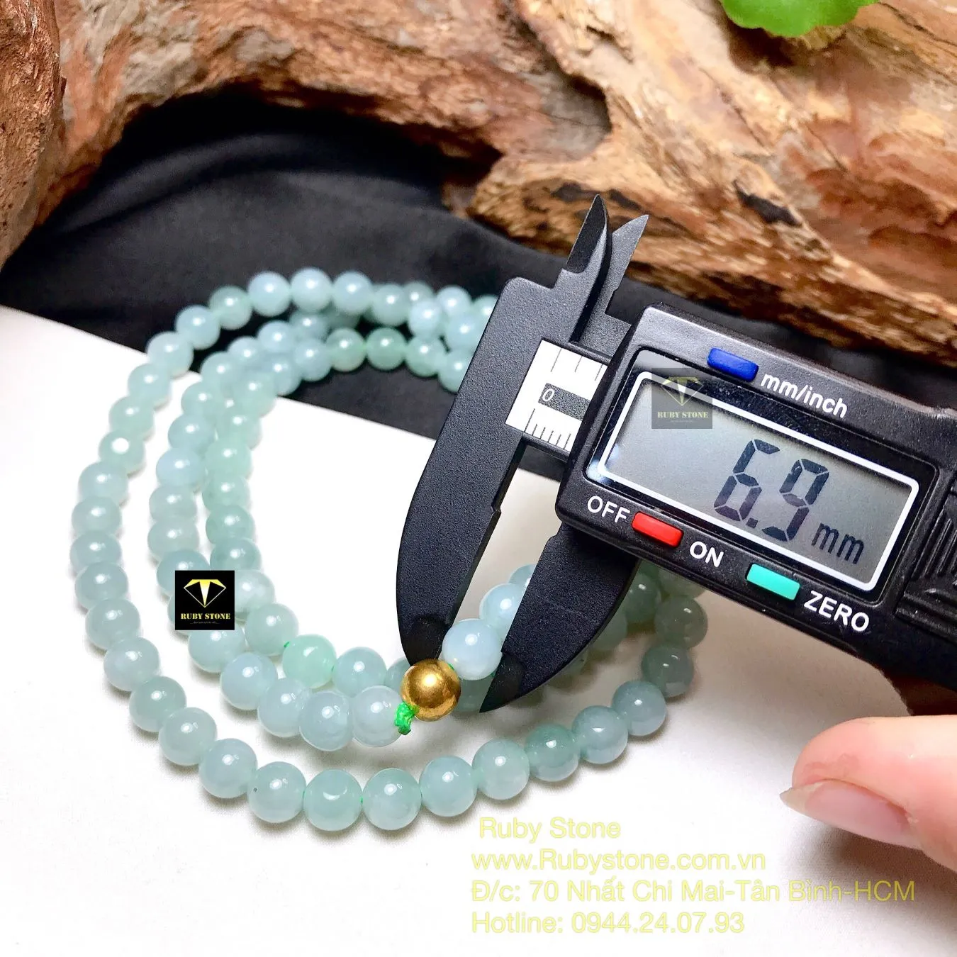 Chuỗi 108 hạt ngọc Cẩm thạch xanh lơ 6,9 ly Chuỗi 108 hạt ngọc Cẩm thạch xanh lơ 6,9 ly - Ảnh 3