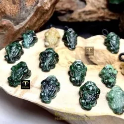 Thiềm thừ ngọc Cẩm thạch sơn thuỷ (Jadeite A) - Hình ảnh 5