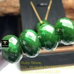 Charm ngọc bích mài giác xanh lá Charm ngọc bích mài giác xanh lá