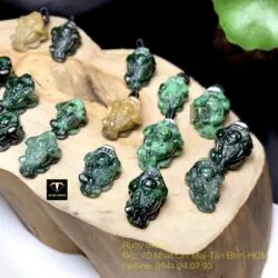 Thiềm thừ ngọc Cẩm thạch sơn thuỷ (Jadeite A) - Hình ảnh 7