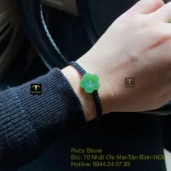 Vòng tết tay hoa mai ngọc bích xanh lá