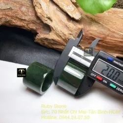 Nhẫn càn long Ngọc bích xanh đậm, bản 20mm Nhẫn càn long Ngọc bích xanh đậm, bản 20mm