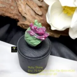 Nhẫn đầu rồng Ruby Nam Phi (Ruby zoisite) - Ảnh 5