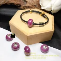 Charm Ruby Nam Phi trơn, cẩn bạc 925 - Ảnh 3