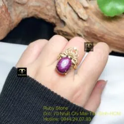 Nhẫn nhện Ruby Nam Phi, vàng 18k - Ảnh 3