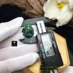 Long quy ngọc Cẩm thạch sơn thuỷ xanh lý, KT 18,5mm Long quy ngọc Cẩm thạch sơn thuỷ xanh lý, KT 18,5mm