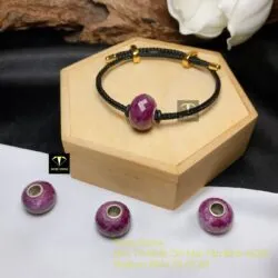 Vòng tay charm Ruby Nam Phi mài giác (facet) - Ảnh 5