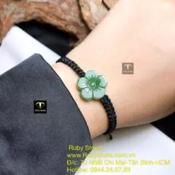 Vòng tết tay hoa mai ngọc bích xanh lá - Ảnh 3