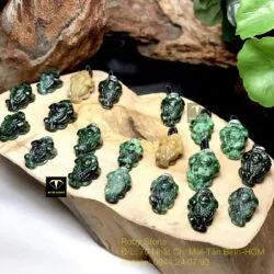 Thiềm thừ ngọc Cẩm thạch sơn thuỷ (Jadeite A) - Hình ảnh 4